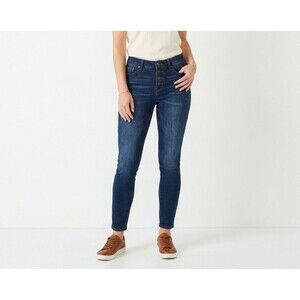 1822 Denim Adrianna Ankle Skinny Jeans Womens 14 Dark Wash Stretch Denim Pants